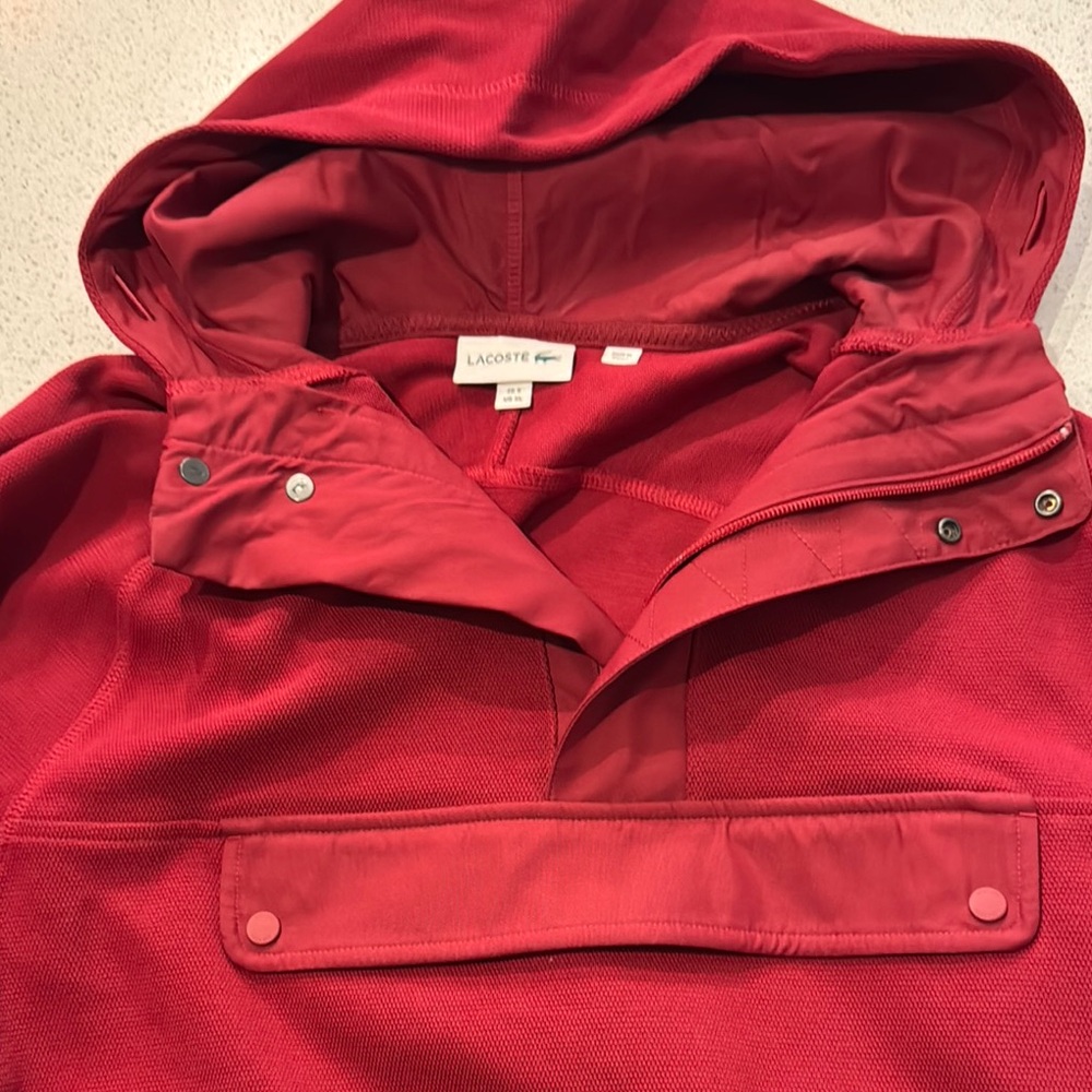 Lacoste Crimson Hooded Pullover